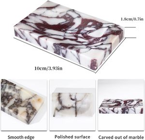 Porte-savon en marbre de luxe de qualité supérieure pour comptoirs de salle de bain Design élégant en pierre naturelle idéal pour la décoration intérieure ou l'usage des invités - Product Image 5