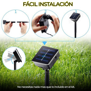 Guirlande lumineuse solaire à LED de 5 mètres avec corps de lampe en plastique, motif libellule colorée - Product Image 4