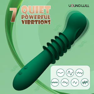 Vibrador Erótico Recargable por USB, Impermeable, con Motor Silencioso y Potente, Diseño Ergonómico Curvo con Espiral Verde Oscuro, Estimulación del Punto <span class=keywords><strong>G</strong></span> - Product Image 2