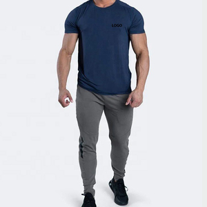 Camiseta Deportiva de Punto para Hombre con Logotipo Personalizado, de Secado Rápido, Transpirable, de Manga Corta, para Gimnasio, Entrenamiento, Fabricante OEM - Product Image 4