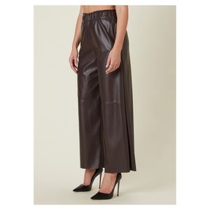 Pantalones holgados de mujer de polipiel de otoño e invierno a medida italiana cintura elástica diferentes colores disponibles - Product Image 3