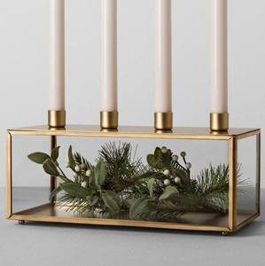 Mrable ฐานสีขาวตกแต่งบ้านที่มีคุณภาพสูงดีไซน์ใหม่แขน3ข้อทองเหลืองใช้ในวันคริสต์มาส - Product Image 2