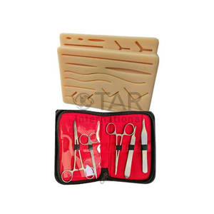 Surgical Suture Kit Suture Practice Set Includes Reusable <b>Silicone</b> <b>Pad</b> 10 Sutures Full Surgical Medic Instruments Set Training - Product Image 5