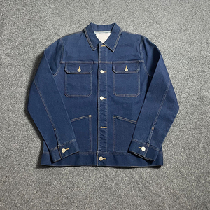 Veste en jean automne hiver haut de gamme version limitée délavé bleu Street Wear Design veste en jean coupe large pour hommes et femmes - Product Image 4