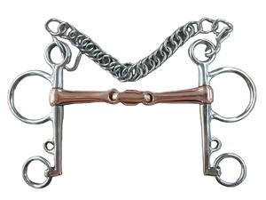 Brocas ecuestres de acero inoxidable de alta calidad WEYMOUTH, brocas de caballo Cuprum compensadas de puerto bajo para una comodidad y rendimiento óptimos - Product Image 4