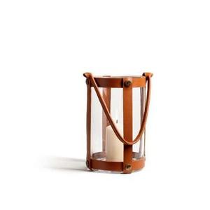 <b>Outdoor</b> Decorative Glass <b>Candle</b> <b>Lanterns</b> with Leather Handle Used for Home Interior and Exterior Decoration - Product Image 6