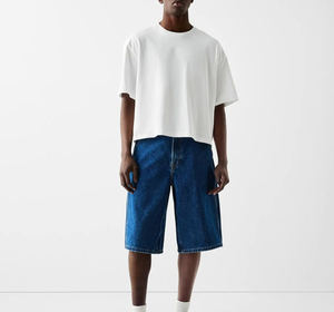 T-shirts tricotés pour hommes, nouvelle mode, personnalisés, en bambou/coton, anti-plis, respirants, coupe classique, grammage lourd, avec impression numérique - Product Image 4
