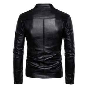 Veste en cuir d'hiver pour homme, personnalisée, tactique, zones d'épaule renforcées en toile, construction robuste, performance extérieure lourde, doublure en laine - Product Image 4