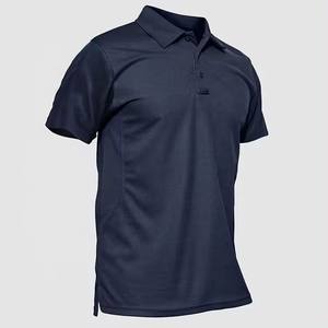 Bouton décontracté de haute qualité pour polo pour hommes séchage rapide sport actif coton Spandex évacuation de l'humidité pur pour le Golf - Product Image 1