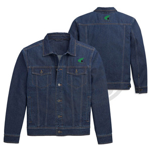 Veste en jean de qualité supérieure pour hommes, couleur unie, tendance hiver, fabrication directe d'usine OEM, design personnalisé, imperméable et respirant à l'avant - Product Image 1