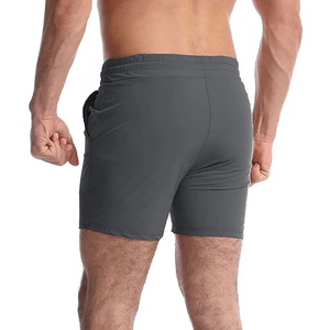 Custom <b>Men's</b> Gym <b>Shorts</b> Sports Training <b>Compression</b> Fitness Athletic Workout Solid Pattern Decoration Polyester Spandex Mesh - Product Image 4