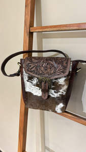 กระเป๋าหนังวัวแท้สไตล์ตะวันตกสุดเก๋กระเป๋าพาดลำตัวเป็นเครื่องมือกระเป๋าคาดตัวลายโบฮีเมียนดีไซน์หรูหราสำหรับผู้หญิง - Product Image 3