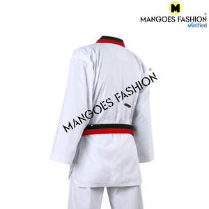 Uniforme de Artes Marciales Hecho a Medida, Dobok de Taekwondo de Algodón Elástico Ligero de Alta Calidad con Cinturón Negro para Niños y Adultos, Duradero - Product Image 5