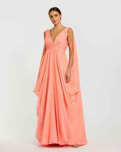 Elegant Anti-Static Breathable One-Piece Sleeveless Evening Gown Full-Length with Cowl Design Plus Size Formal Wear for Women - Product Image 2