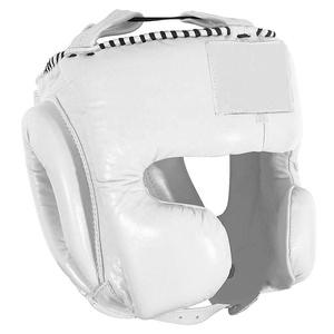 หมวกมวยหนังผู้ชายแบบทนทานหมวกกันน็อคแบบระบายอากาศปรับสีโลโก้ได้ - Product Image 5