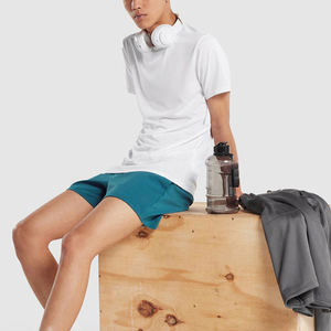 Pantalones Cortos Personalizables de Estilo Callejero para Gimnasio, Pantalones Cortos Transpirables de Algodón Antiarrugas para Correr, Playa, Diseño Sólido, Verano, 2017 - Product Image 5