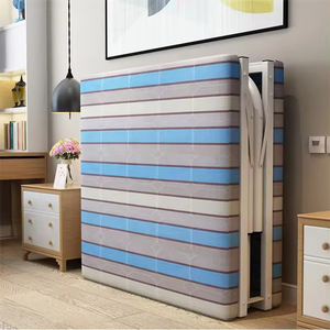 Meubles de chambre à coucher design moderne, lit durable et robuste pour appartement, atelier, lit pliable de luxe en métal, peu encombrant - Product Image 1