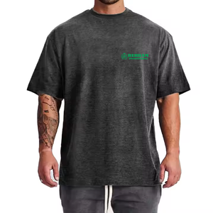 T-shirt Homme Oversize en Mélange Polyester/Coton avec Logo Personnalisé, Écologique, Respirant, Style Streetwear, Épaules Tombantes, Vierge - Product Image 6