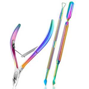 Juego de cortapelos profesional para manicura de dedos para bebés, herramientas para cortar cutículas, juego de empujador para eliminación de piel muerta de uñas de acero inoxidable - Product Image 1