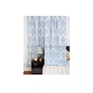 Hot Sale Customized Print 100% Pure Cotton Material Home Decorative Window Curtains at Low Price