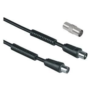 Cable de Audio y Video Negro de 3 m, Antena de TV de 85 Db con Adaptador, Modelo 00205306 - Product Image 1