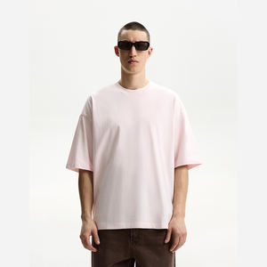 เสื้อยืดบ็อกซี่ไซส์ใหญ่พิเศษสำหรับผู้ชายเสื้อ100% ผ้าฝ้ายหนาพิมพ์โลโก้แบบออกแบบได้ตามต้องการ - Product Image 6