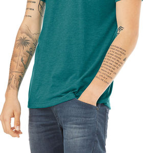 Camisetas de hombre con cuello redondo de algodón orgánico 100% de alta calidad, serigrafía personalizada antiarrugas, camisetas lisas para hombres - Product Image 5