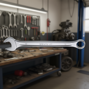 Chiave Combinata Cromata con Estremità Aperta e Anello Piegato - Product Image 3