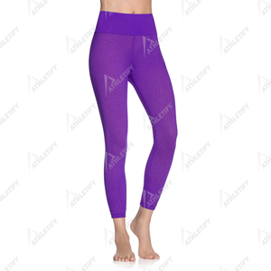 Leggings de yoga respirants et extensibles à taille élastique, pantalon de sport à taille haute pour femmes, fournisseur en gros certifié SEDEX - Product Image 4