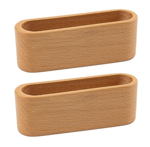 2 packs de porte-cartes de visite en bois pour présentoir de bureau pour cartes de visite pour bureau Organisateur de table - Product Image 1