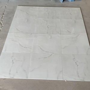 Azulejos de Porcelana Esmaltada para Piso, 60 x 60 CM, Estilo Mármol Blanco, para Interiores, Superficie Brillante - Product Image 5