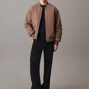 Chaqueta Bomber de Invierno de Alta Calidad con Diseño Nuevo al por Mayor, Chaqueta Casual de Lona para Hombre con Cuello Alto y Patrón Sólido Personalizado - Product Image 5