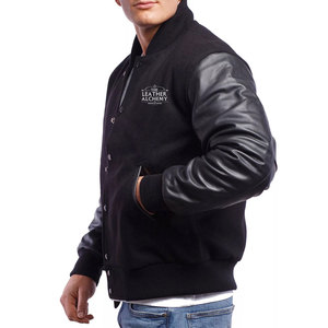 Chaqueta Universitaria de Cuero para Hombre de Estilo Moderno Fabricada en Pakistán, Diseño Personalizado, Cómoda para Clima Fresco - Product Image 2