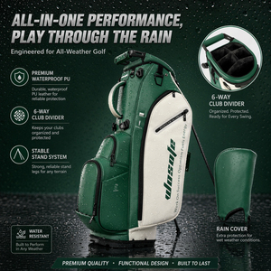 <span class=keywords><strong>Sac</strong></span> <span class=keywords><strong>de</strong></span> golf à pied pour hommes et femmes, nouveau design, en cuir PU imperméable et durable, 6 compartiments, vente directe d'usine, prix <span class=keywords><strong>de</strong></span> gros, OEM - Product Image 2