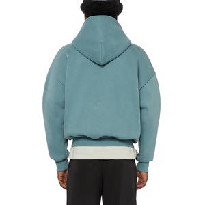 Sweat-shirt à capuche surdimensionné à double fermeture éclair personnalisé Sportish Impex, en molleton français, à épaules tombantes, à double couche, pour hommes - Product Image 5