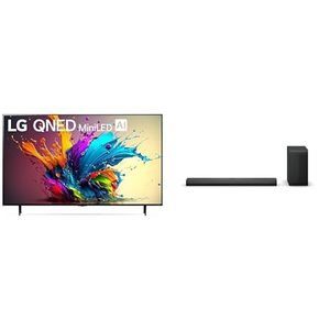 Téléviseur intelligent Mini LED 65 pouces avec son surround 3.1.1 canaux, définition 4K, rétroéclairage QLED, barre de son 2K pour cuisine - Product Image 1