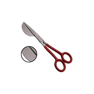 Tijeras de pico de pato de doble punta alemán, instrumentos quirúrgicos de acero inoxidable, mango rojo, hoja en forma de paleta, gran oferta, 2022 - Product Image 6