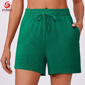 2025 printemps décontracté deux pièces ensemble haute qualité coton col rond à manches courtes chemise avec short ensemble pour les femmes - Product Image 4