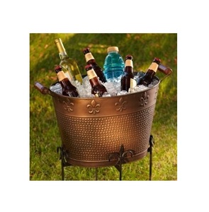 Classic Design Customized Shape And Size Metal Wine Tub Finest Quality Metal Wine Tub For <b>Table</b> Top Bottle Holder - Product Image 1