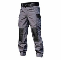 Pantalon décontracté unisexe pour l'été, activités de randonnée et d'escalade en plein air, multi-poches, imperméable, séchage rapide, respirant, en toile