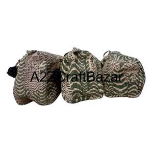 Eco-Friendly 100 % Cotton Fashion Zipper Bag Custom Logo Wholesale items Awesome Cosmetic Bags Organic Cosmetic Makeup Pouches - Product Image 6