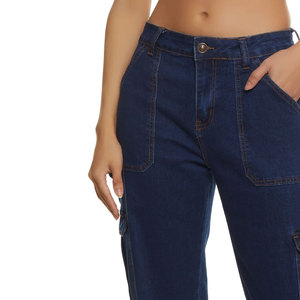 2025 nueva moda de alta calidad para mujer, pantalones Cargo de fabricación profesional para mujer, pantalones Cargo con bolsillos laterales - Product Image 4