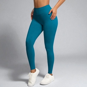 Wholesale Premium Fitness Wear Women Leggings with Breathable <b>Mesh</b> Panel 87% Nylon 13% Spandex Four-Way Stretch - Product Image 3