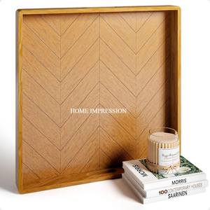 Bandeja de Servir de Madera Hecha a Mano de Alta Calidad, Ecológica y de Grado Alimenticio, Forma Rectangular, para el Hogar y Restaurantes, Individual - Product Image 3