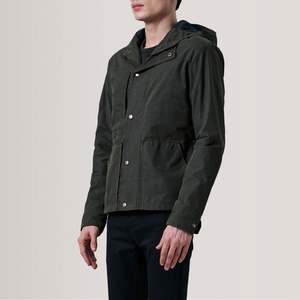 Marlo Reversible Vintage Workwear <b>Jacket</b> Olive Canvas with Distressed Pattern Water Proof Zippered Closure Sizes XS to 6XL - Product Image 3