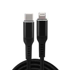 Hoge Kwaliteit Originele 1 Meter Mfi Gecertificeerde Fabriek Snel Opladen Nylon USB-C Naar Lightn Snellader Kabel Voor iPhone