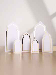 <b>Gold</b> Mirror Acrylic Ramadan Mubarak Lantern <b>Wall</b> Hanging Plaque Islamic Eid Home Decor Laser Cut Muslim Party Ornament Artistic - Product Image 3