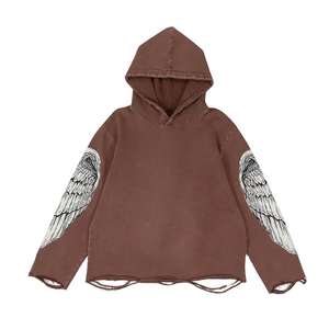 Sudadera con capucha de tela de Jersey ligero con sensación transpirable temporada de otoño ropa de calle informal para conjuntos de moda de capas diarias - Product Image 1