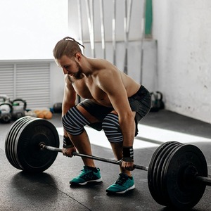 Enveloppes de genou avec sangle pour hommes et femmes, pour Squats, haltérophilie, Gym, genouillères - Product Image 2