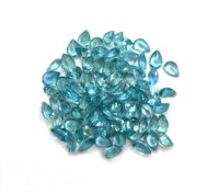 Pierre précieuse naturelle en apatite bleue, taille poire, facettée, 5-10 mm, haute qualité, irisée, pour la fabrication de bijoux